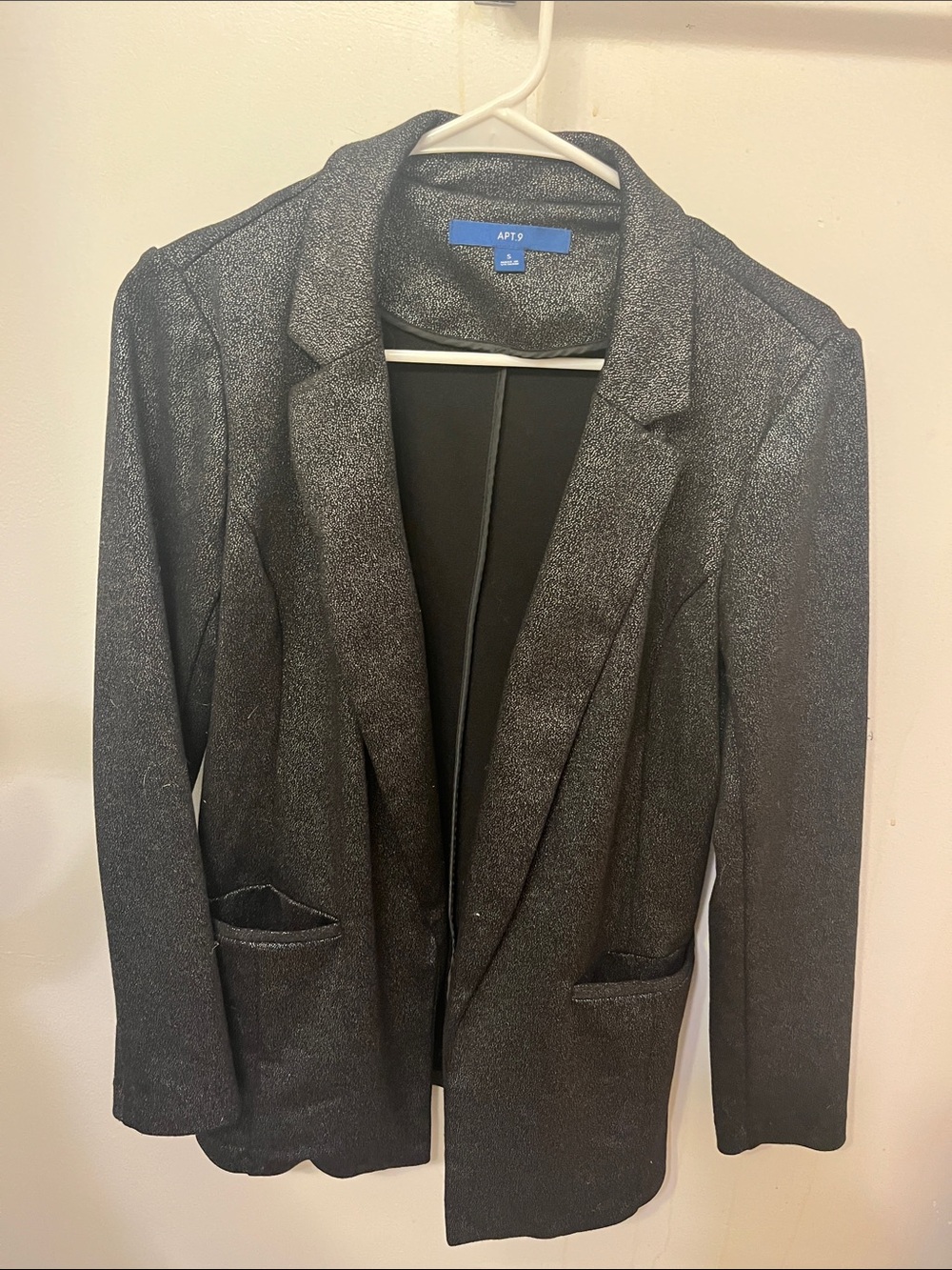 Apt. 9 Women's Black Sparkle Blazer